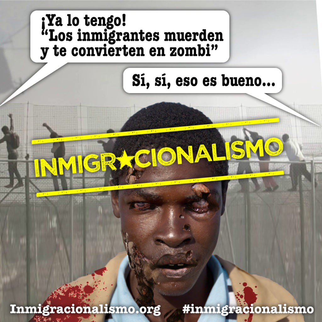 Gráfica para redes sociales de la campaña "Inmigracionalismo" para la ONG Red Acoge