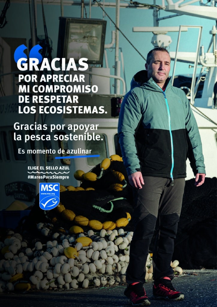 Pescador da las gracias en campaña de MSC